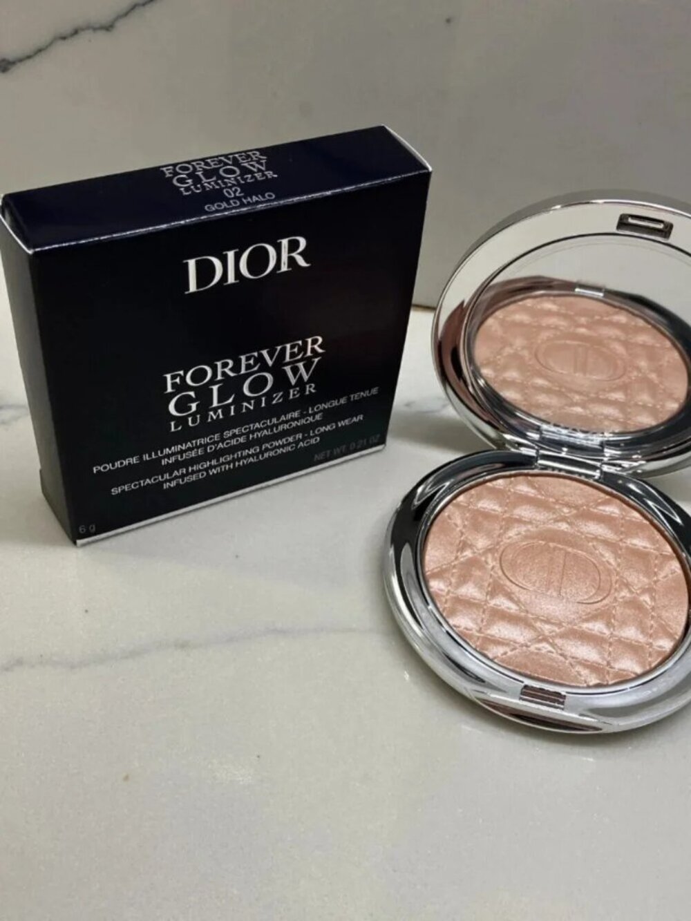 New Christian Dior Forever Glow Luminizer Highlighter 02 Gold Halo Stroboscopic